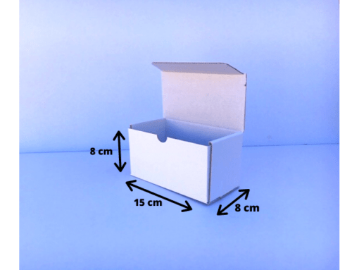 Boite postale carton d'emballage blanc 15x8x8 cm