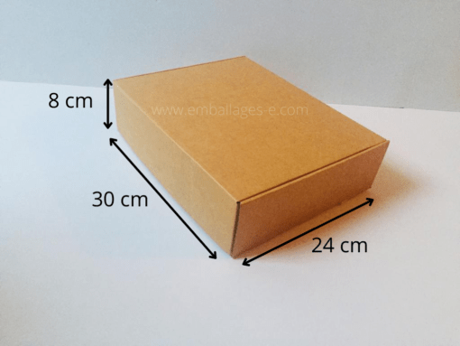 Boite postale carton d'emballage brun 30x24x8 cm