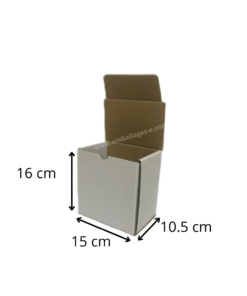 Boite postale carton d'emballage blanc 15x10.5x16 cm