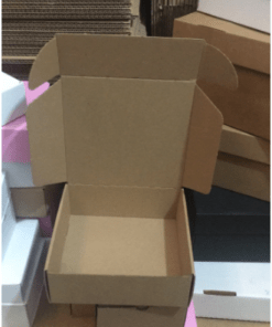 Boite Valise carton d'emballage Kraft 20x20x7 cm